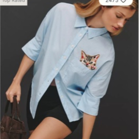 Maeve Mabel Pocket Buttondown Shirt - Picture 3 of 6